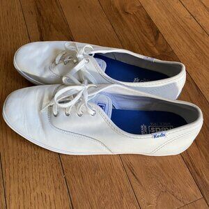 Keds Champion Originals Womens Size 10 W White Athletic Leather Shoes Sneakers
